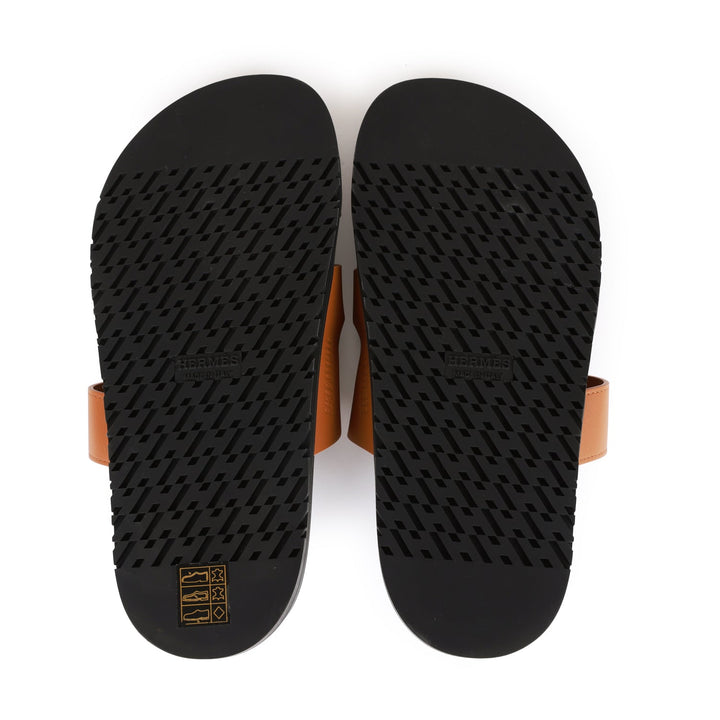 Top quality Hermes Chypre Sandals Gold Calfskin 37