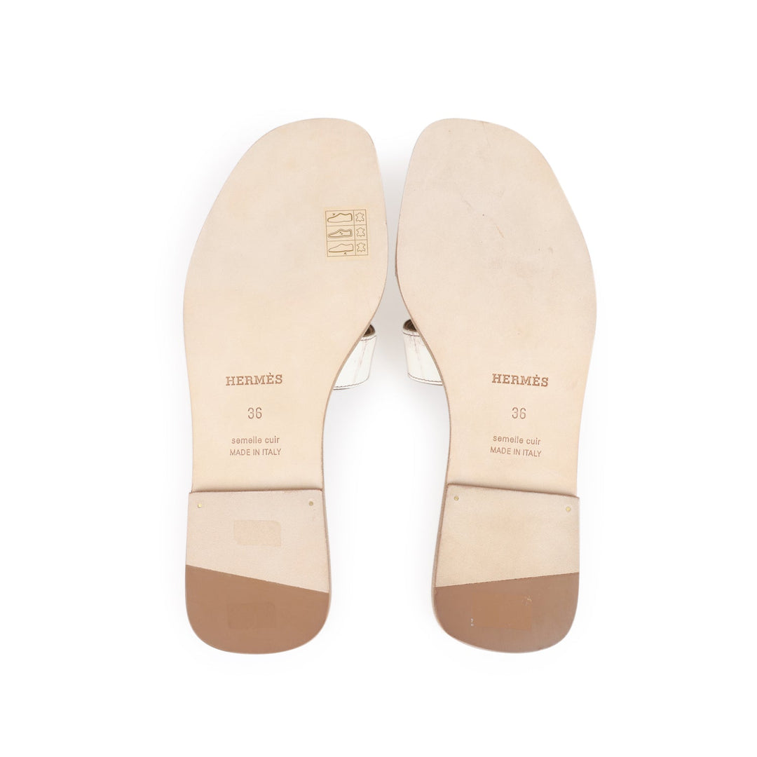 Top quality Hermes Oran Sandals Himalaya Niloticus Crocodile 36