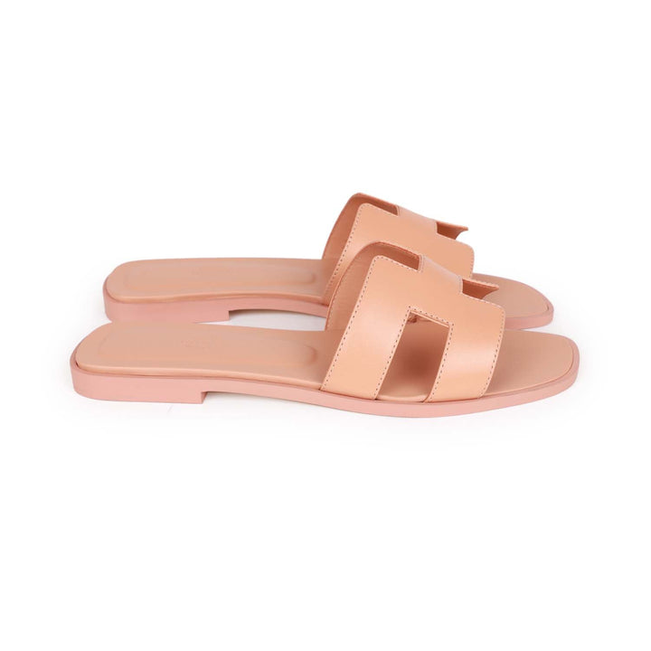 Top quality Hermes Oran Sandals Granit Rose 37