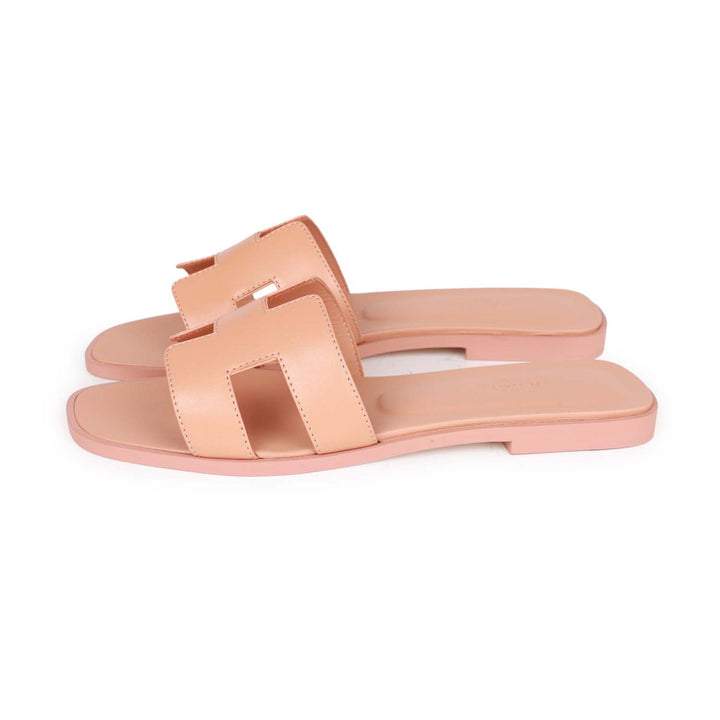 Top quality Hermes Oran Sandals Granit Rose 37