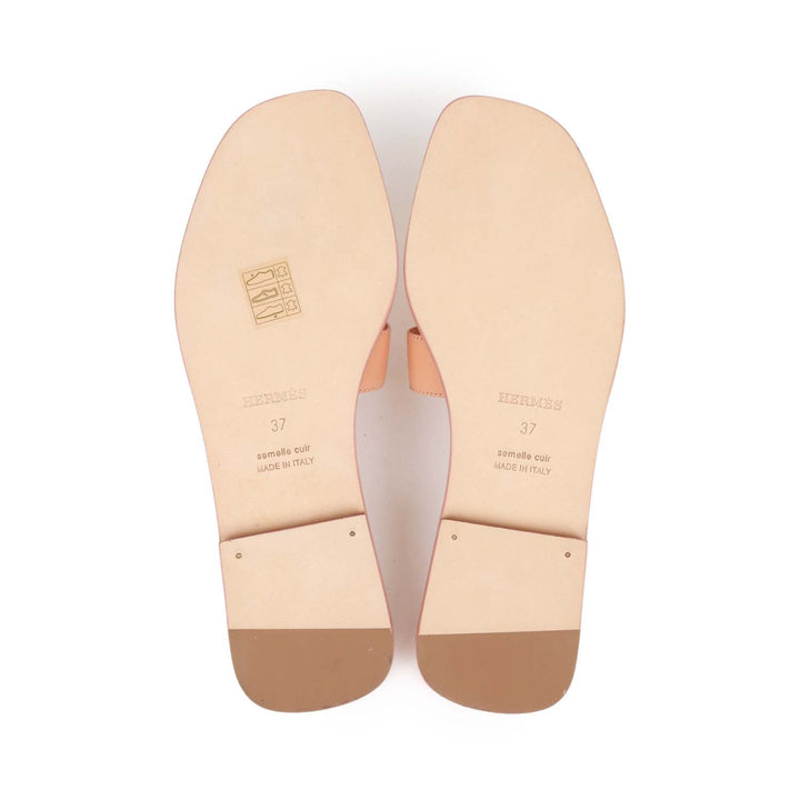Top quality Hermes Oran Sandals Granit Rose 37