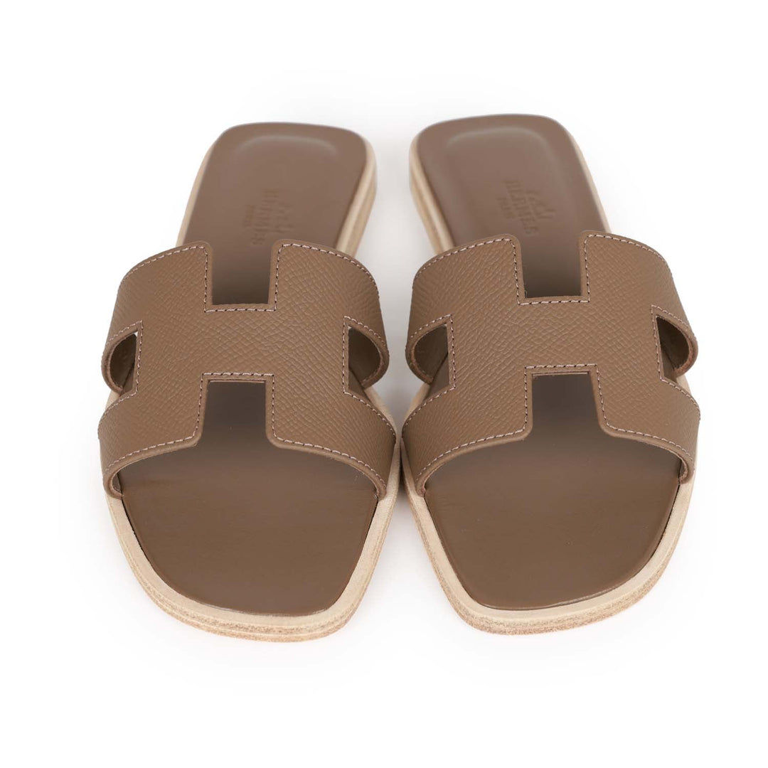 Top quality Hermes Oran Sandal Etoupe Epsom 35.5