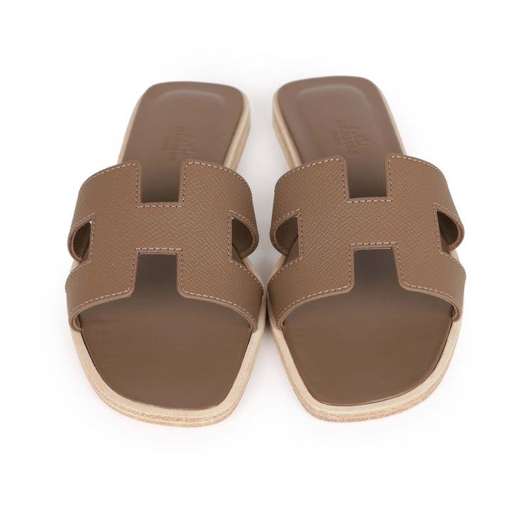 Top quality Hermes Oran Sandal Etoupe Epsom 35.5
