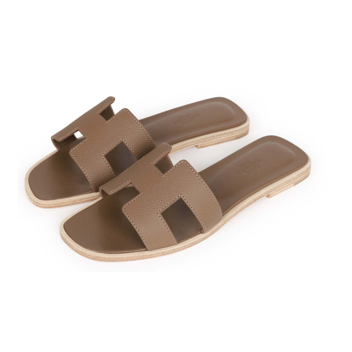 Top quality Hermes Oran Sandal Etoupe Epsom 35.5