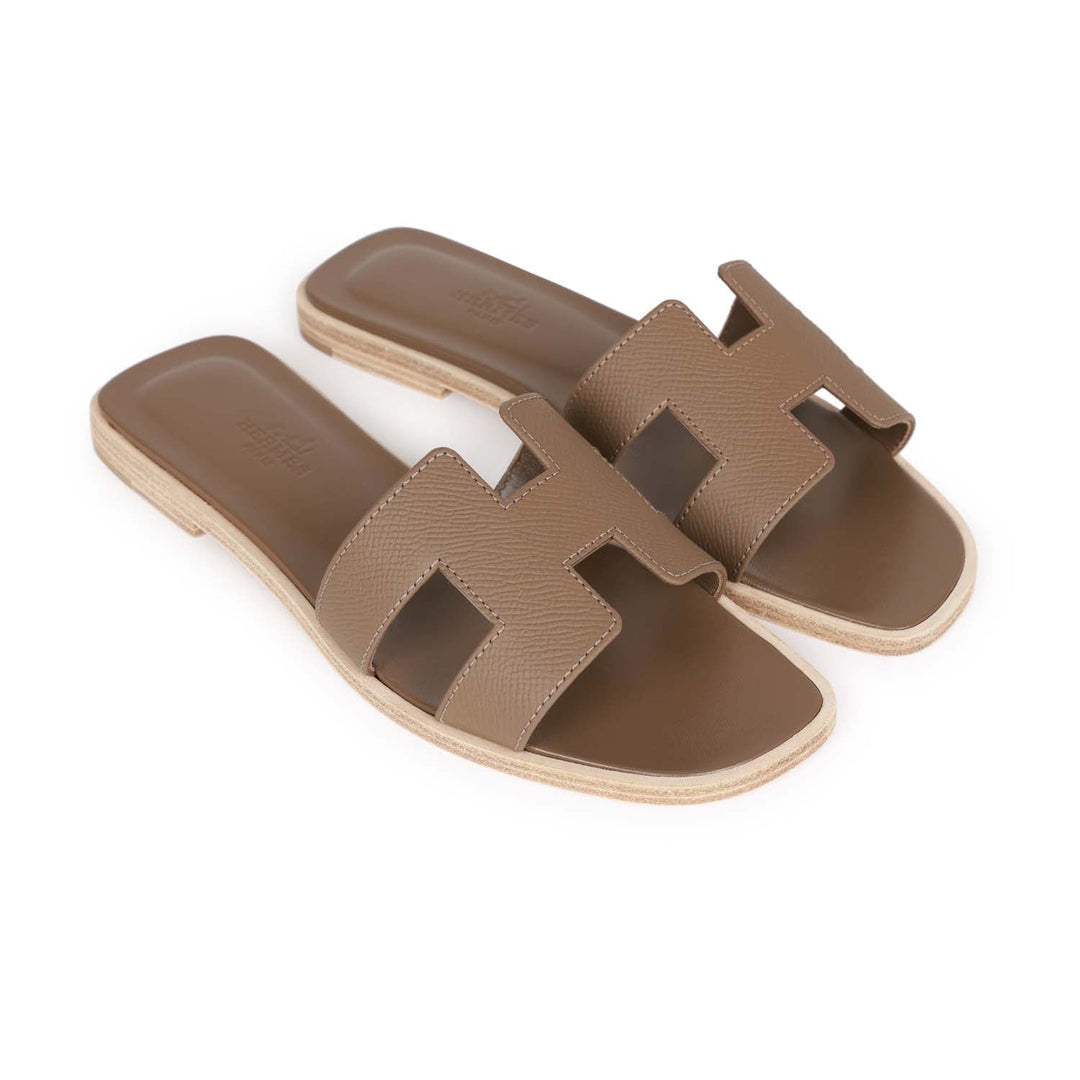 Top quality Hermes Oran Sandal Etoupe Epsom 35.5