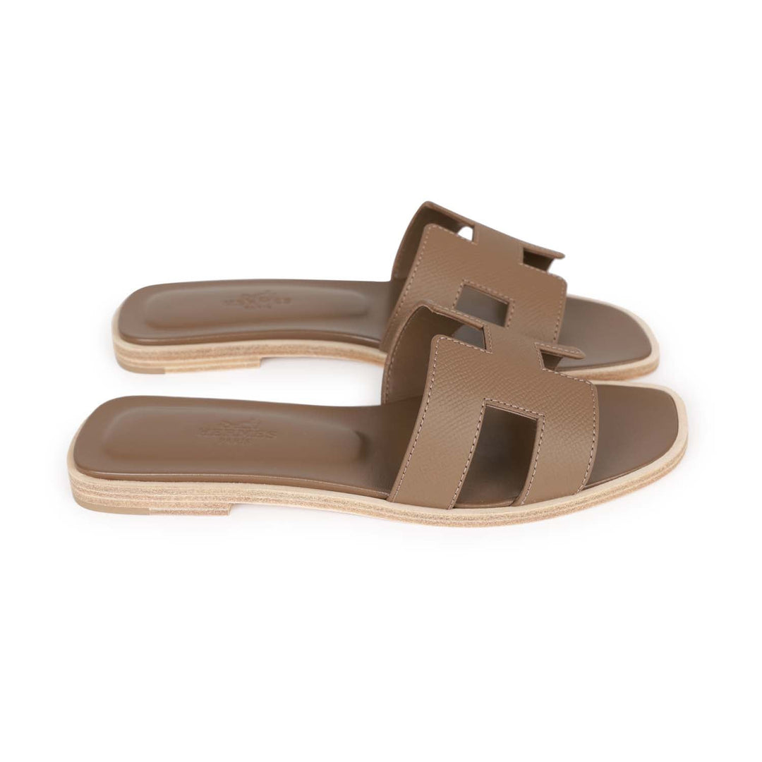 Top quality Hermes Oran Sandal Etoupe Epsom 35.5