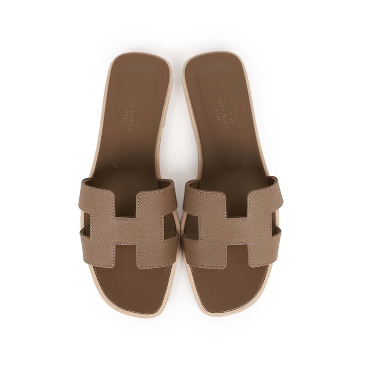 Top quality Hermes Oran Sandal Etoupe Epsom 35.5