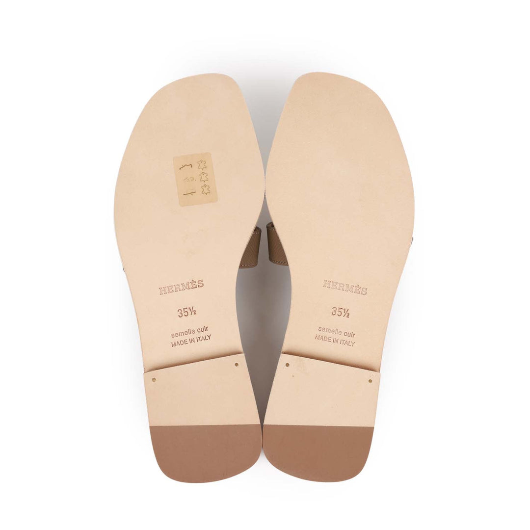 Top quality Hermes Oran Sandal Etoupe Epsom 35.5