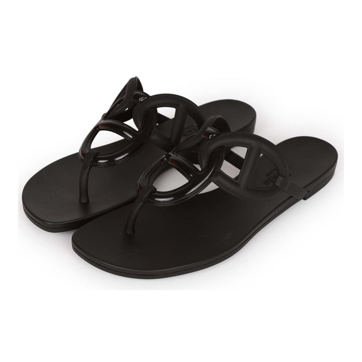 Top quality Hermes Egerie Sandal Black TPU 36