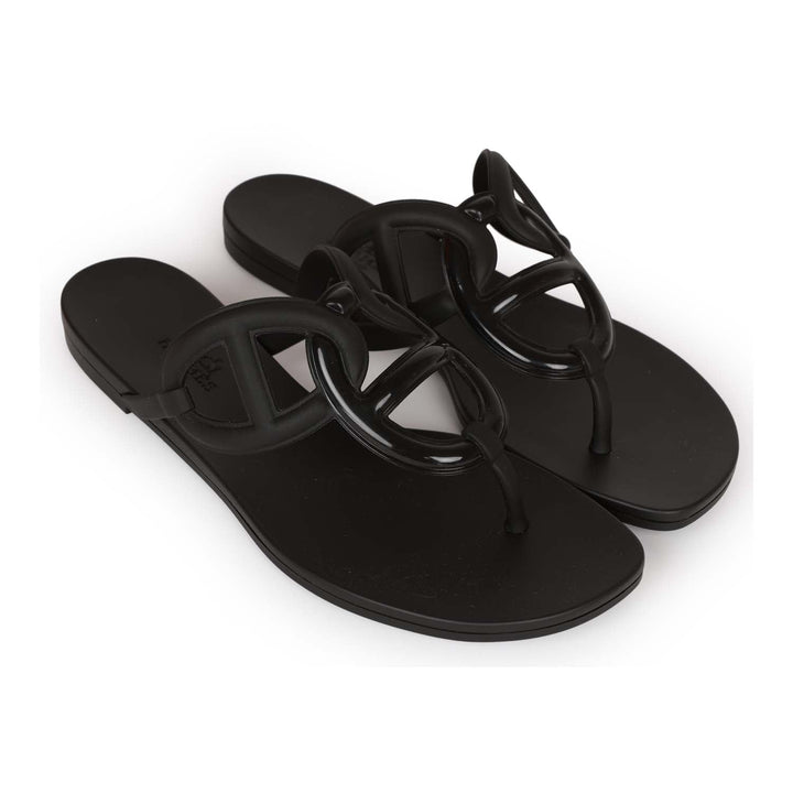 Top quality Hermes Egerie Sandal Black TPU 36