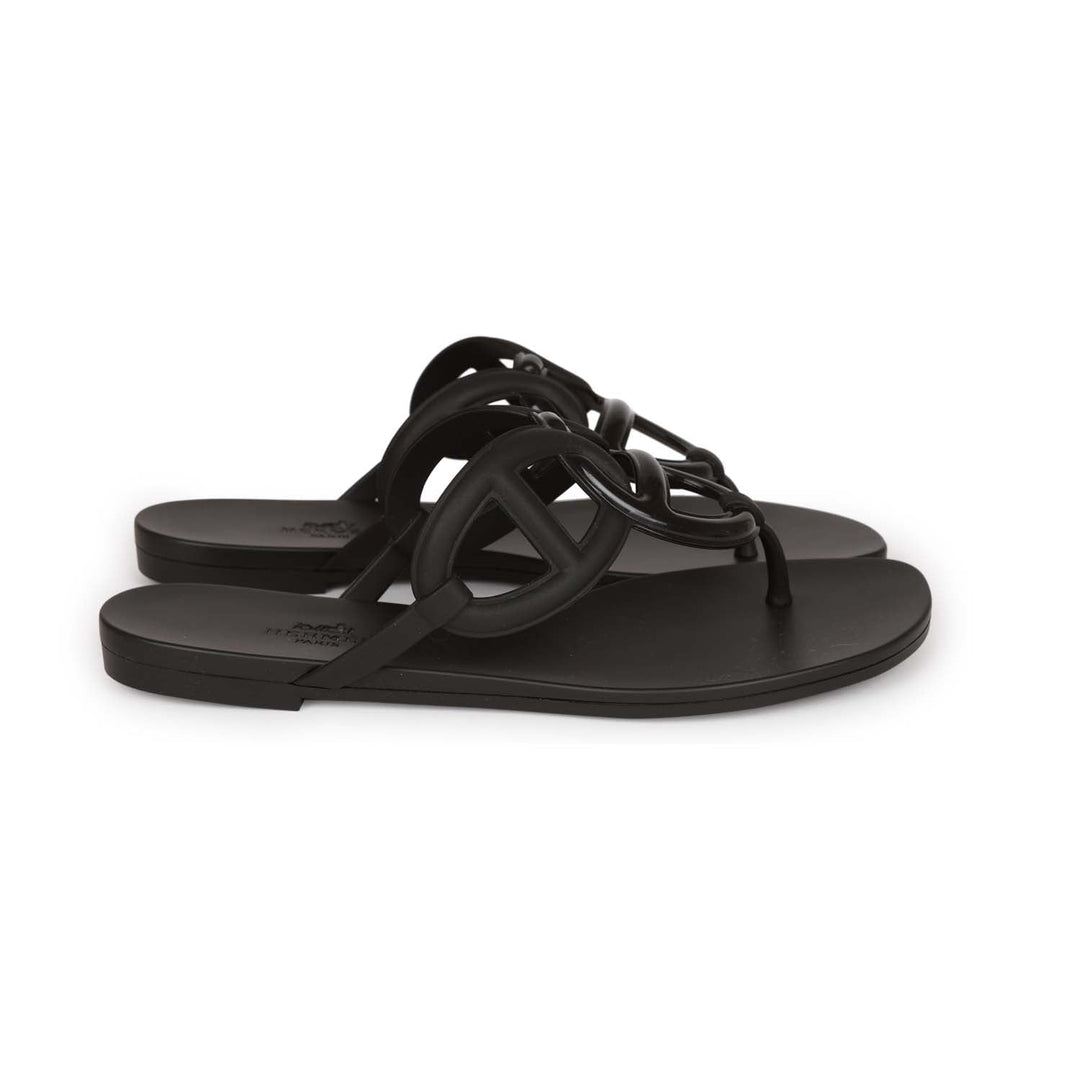 Top quality Hermes Egerie Sandal Black TPU 36