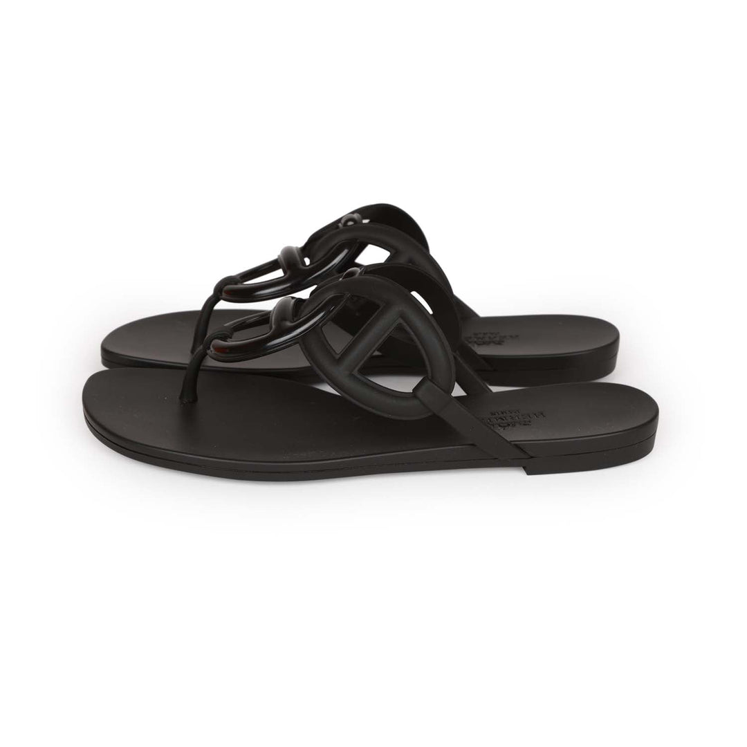 Top quality Hermes Egerie Sandal Black TPU 36