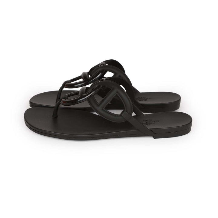 Top quality Hermes Egerie Sandal Black TPU 36