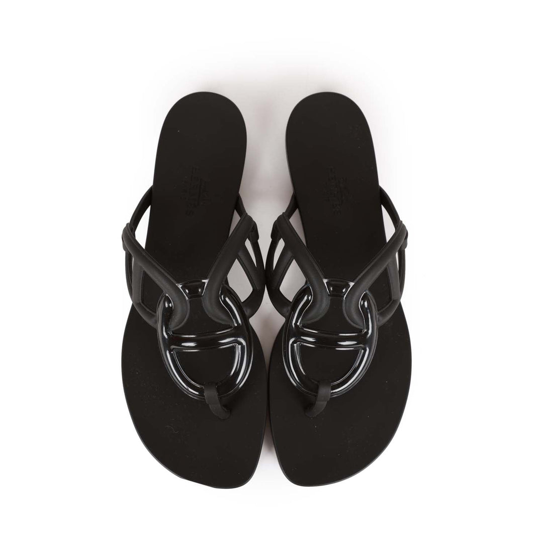 Top quality Hermes Egerie Sandal Black TPU 36