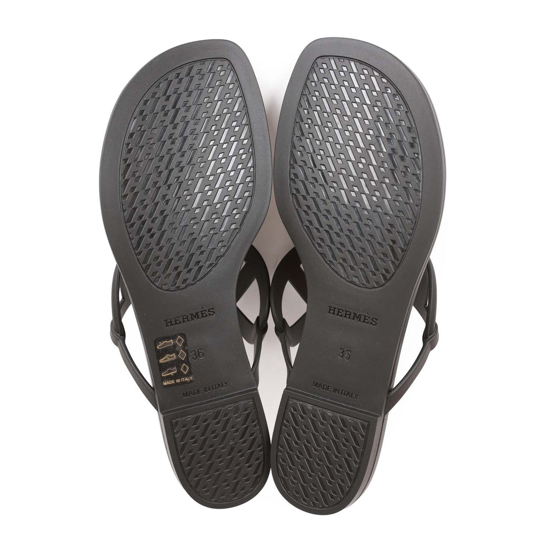 Top quality Hermes Egerie Sandal Black TPU 36