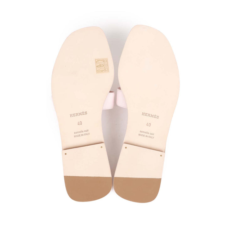 Top quality Hermes Oran Sandals Rose Petale 40