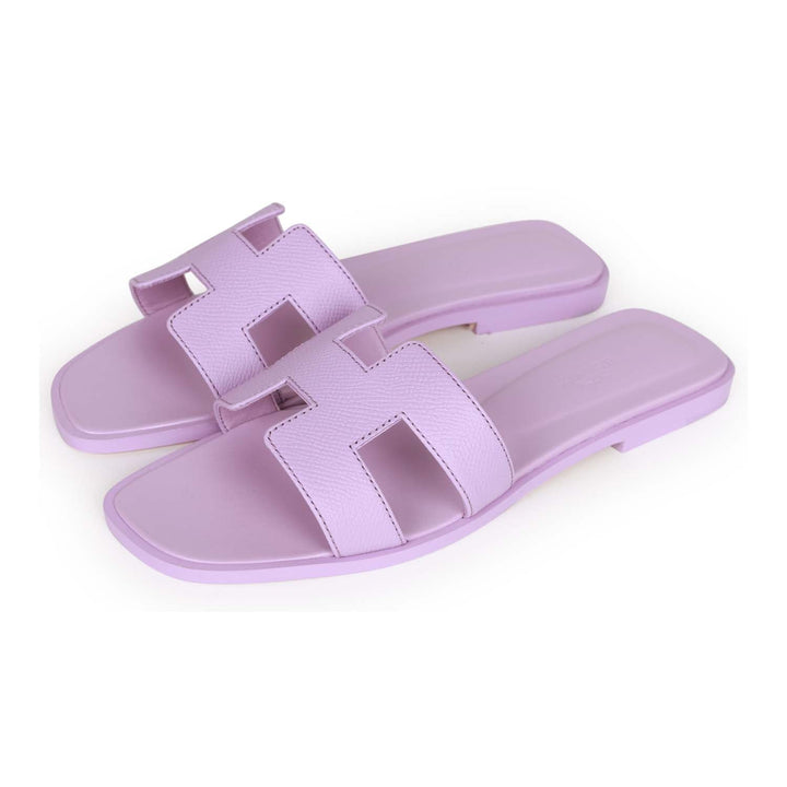 Top quality Hermes Oran Sandal Violet Amethyst Epsom 36.5