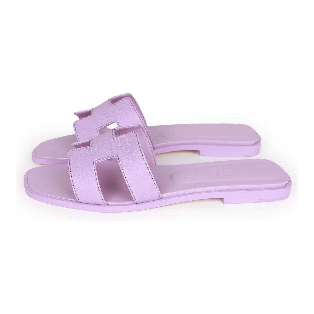 Top quality Hermes Oran Sandal Violet Amethyst Epsom 36.5