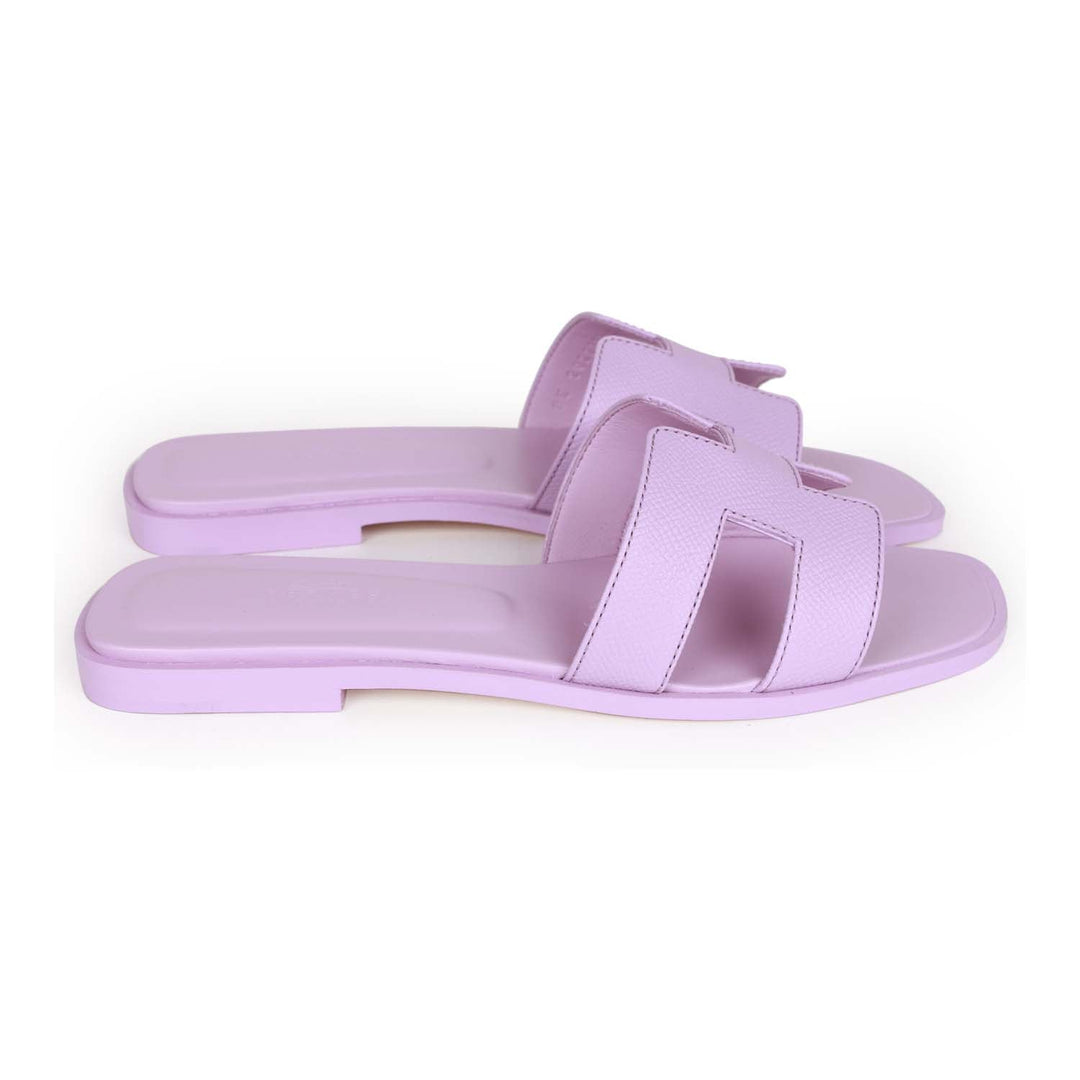 Top quality Hermes Oran Sandal Violet Amethyst Epsom 36.5