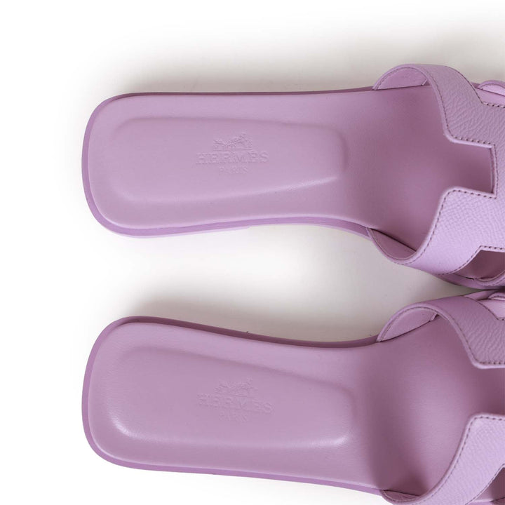 Top quality Hermes Oran Sandal Violet Amethyst Epsom 36.5