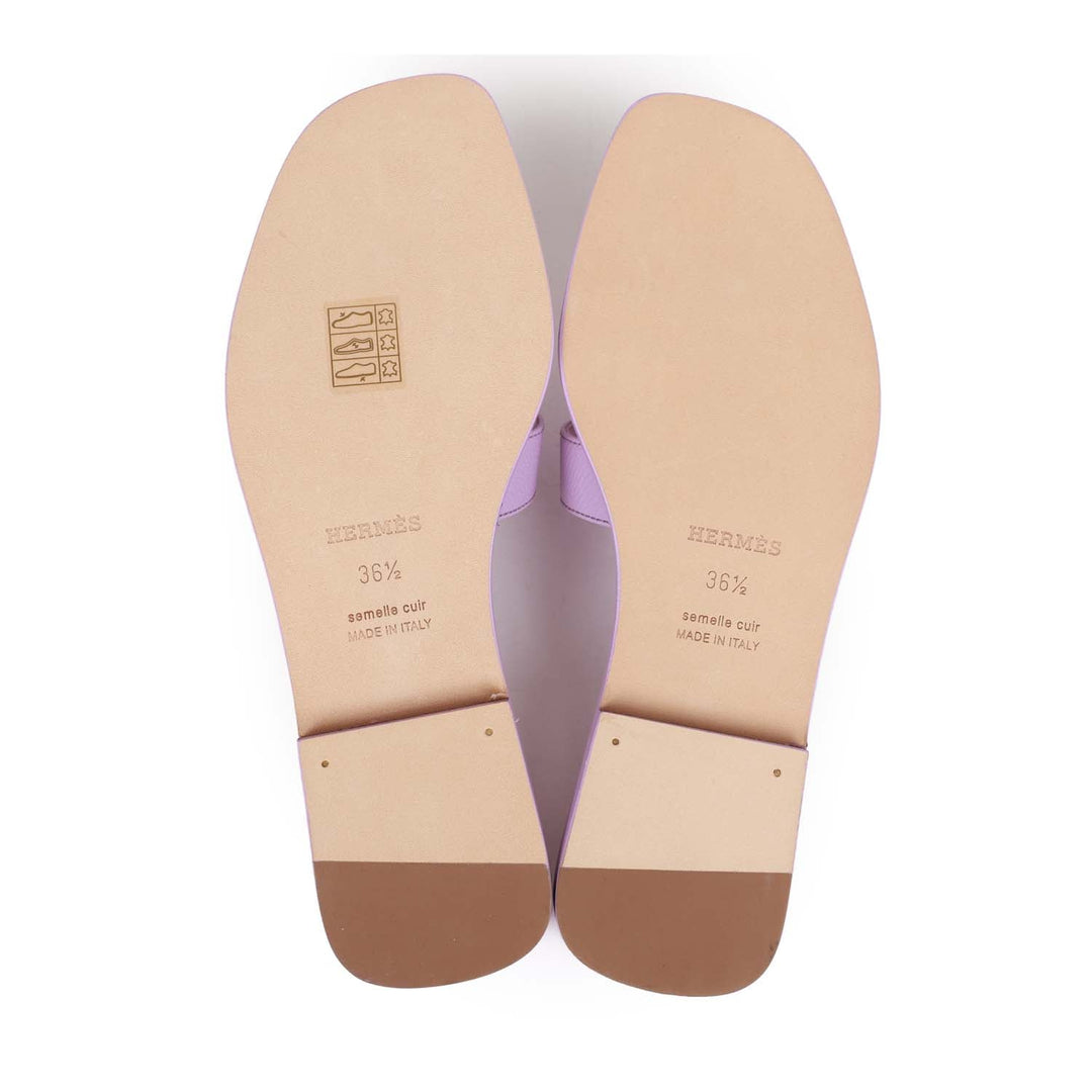 Top quality Hermes Oran Sandal Violet Amethyst Epsom 36.5