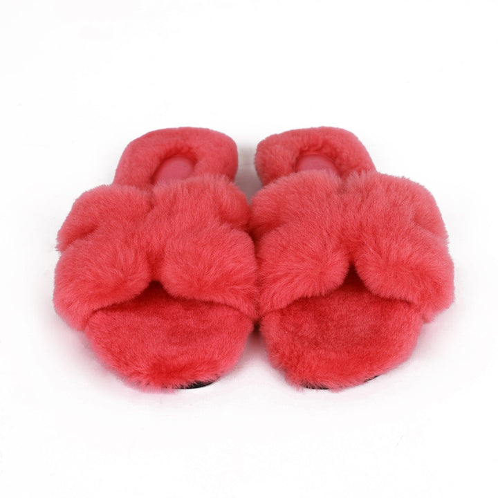 Top quality Hermes Oran Sandals Rose Du Désert Woolskin 37