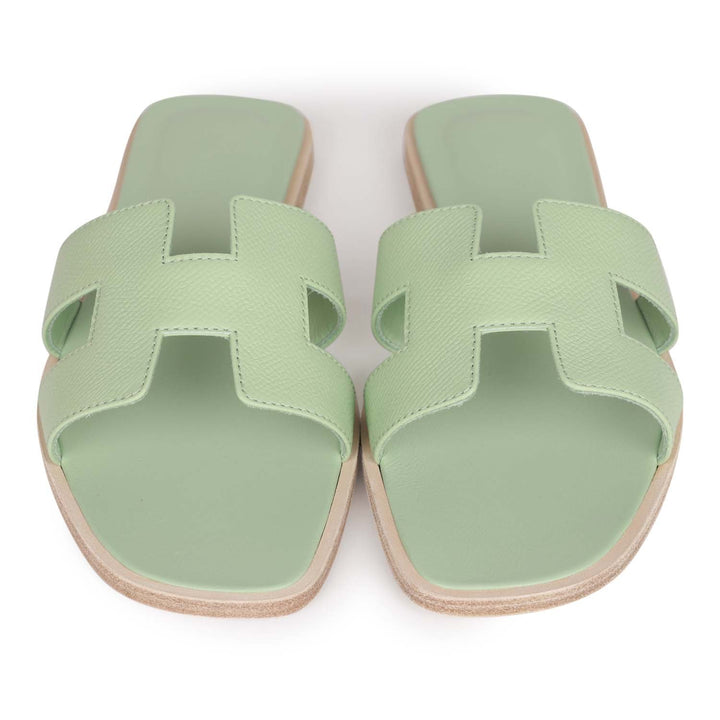 Top quality Hermes Oran Sandals Vert Jade Epsom 39.5 EU