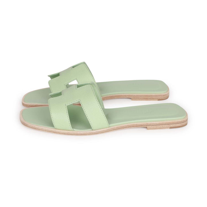Top quality Hermes Oran Sandals Vert Jade Epsom 39.5 EU