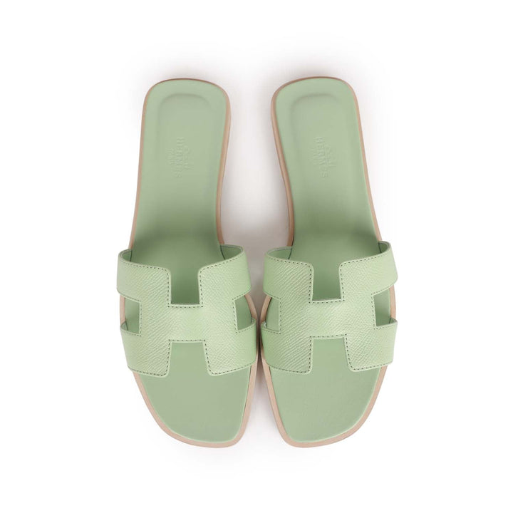 Top quality Hermes Oran Sandals Vert Jade Epsom 39.5 EU