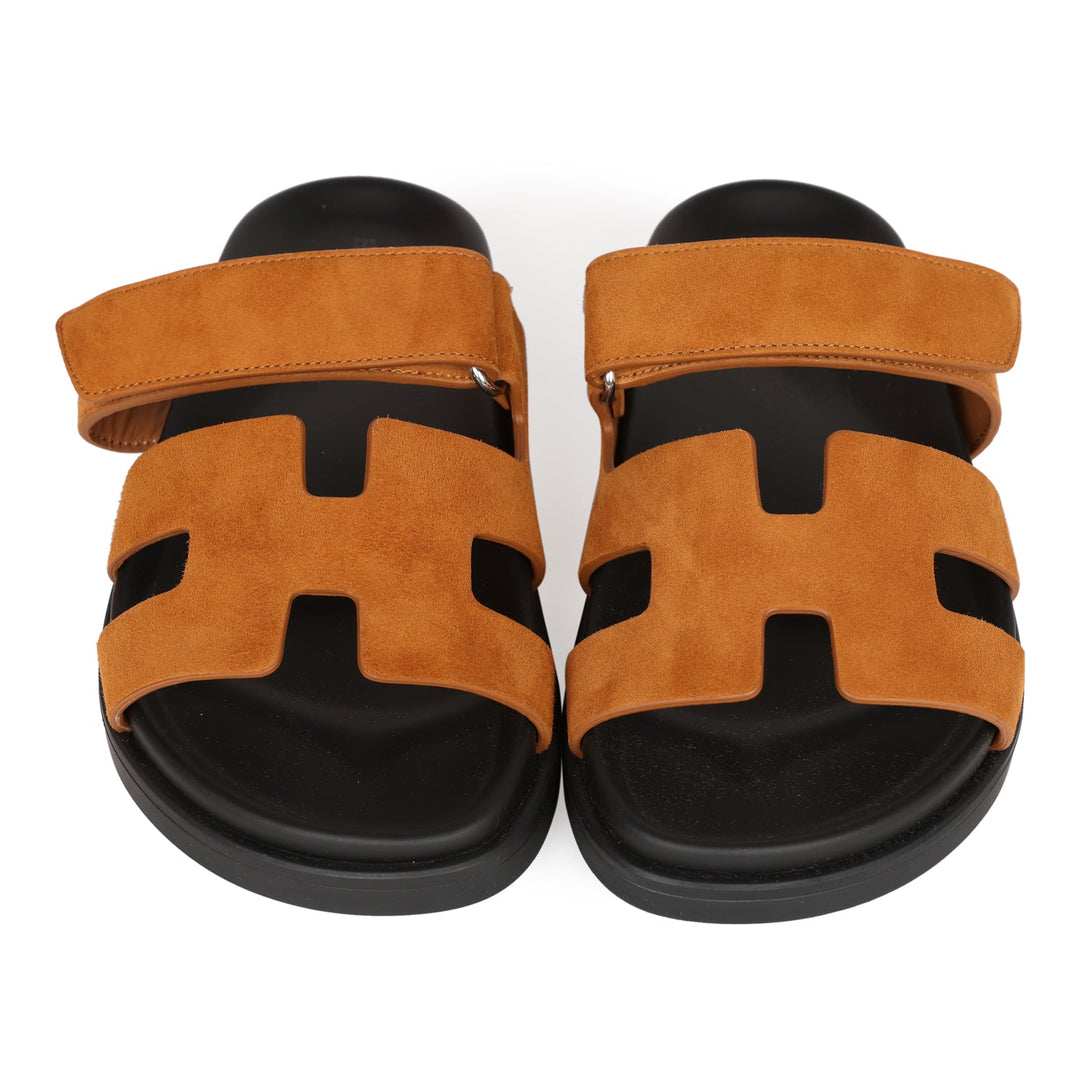 Top quality Hermes Chypre Sandals Brown Suede 36 EU
