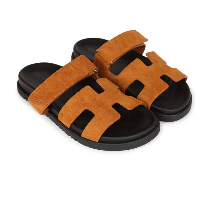Top quality Hermes Chypre Sandals Brown Suede 36 EU