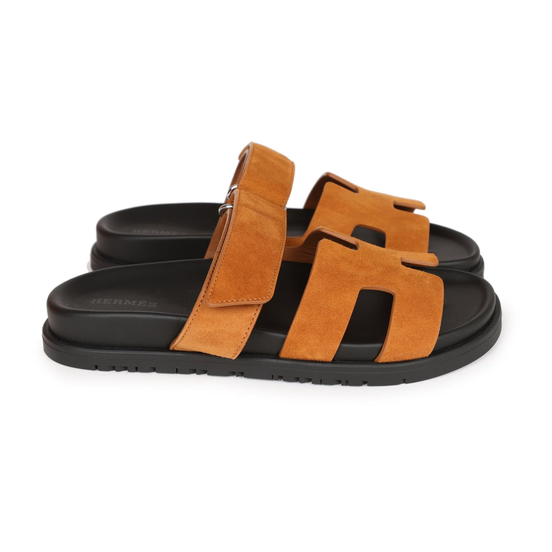Top quality Hermes Chypre Sandals Brown Suede 36 EU