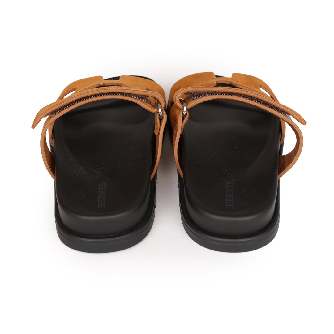Top quality Hermes Chypre Sandals Brown Suede 36 EU