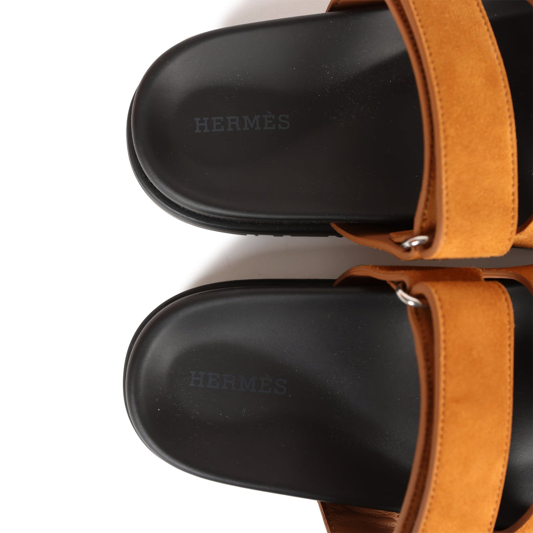 Top quality Hermes Chypre Sandals Brown Suede 36 EU