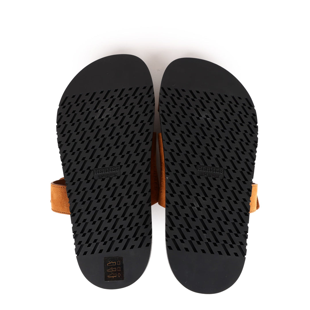 Top quality Hermes Chypre Sandals Brown Suede 36 EU