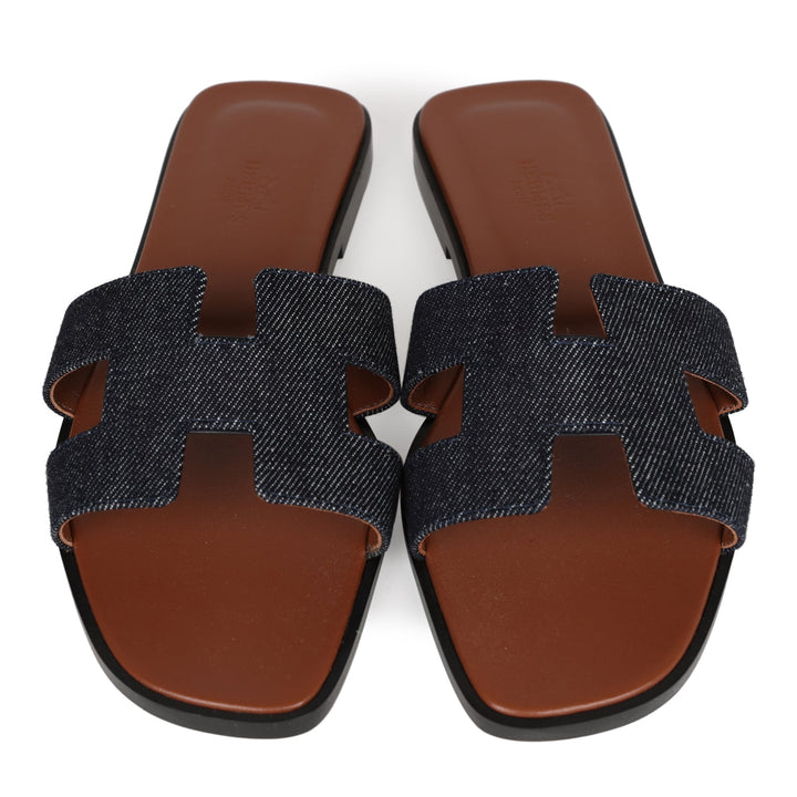 Top quality Hermes Oran Sandals Bleu Brut Denim 38 EU