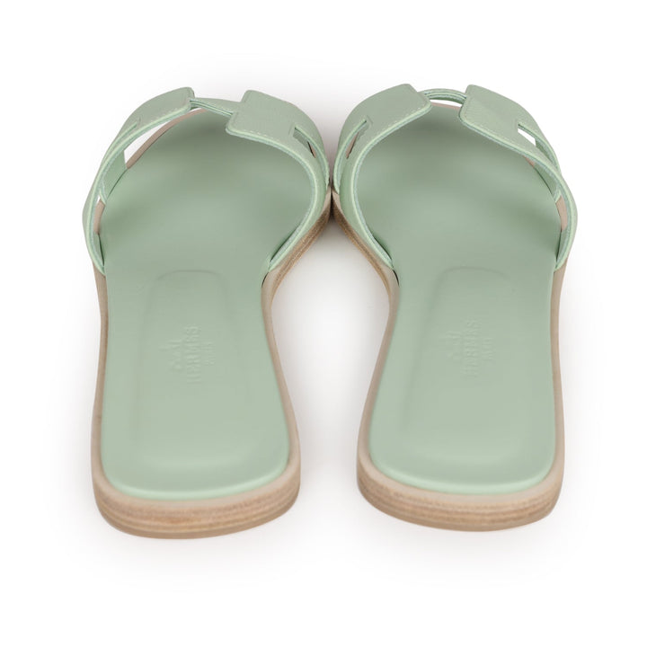 Top quality Hermes Oran Sandals Vert Jade Epsom 38 EU