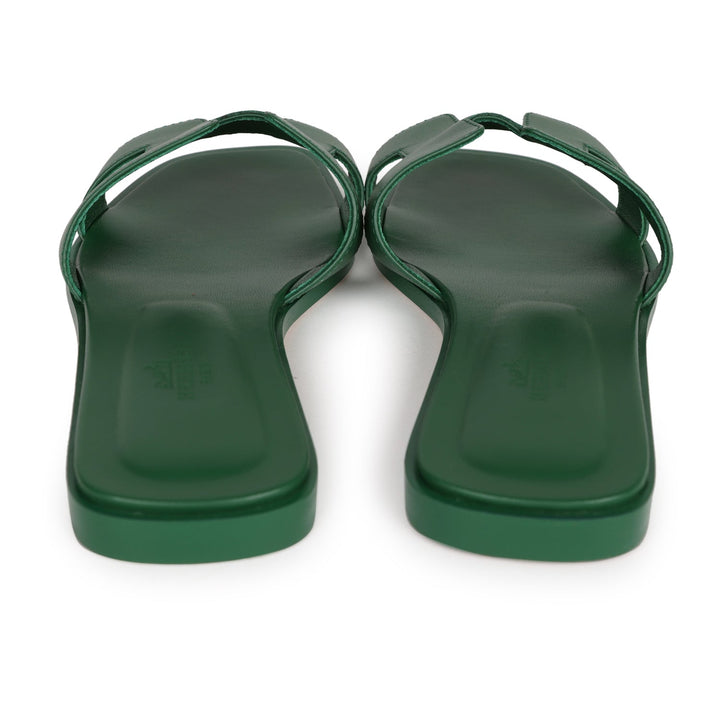 Top quality Hermes Oran Sandal Vert Electrique Calfskin 38 EU