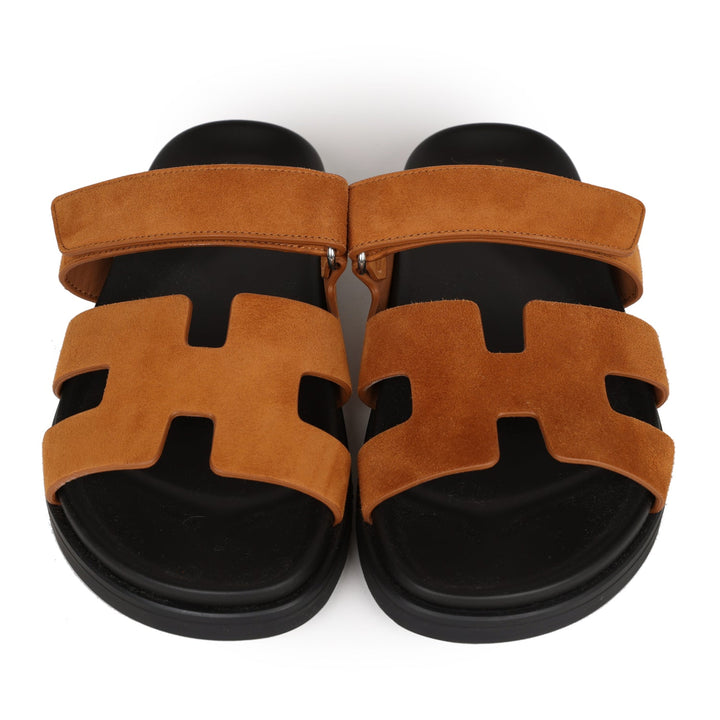 Top quality Hermes Chypre Sandals Kraft Suede 38 EU