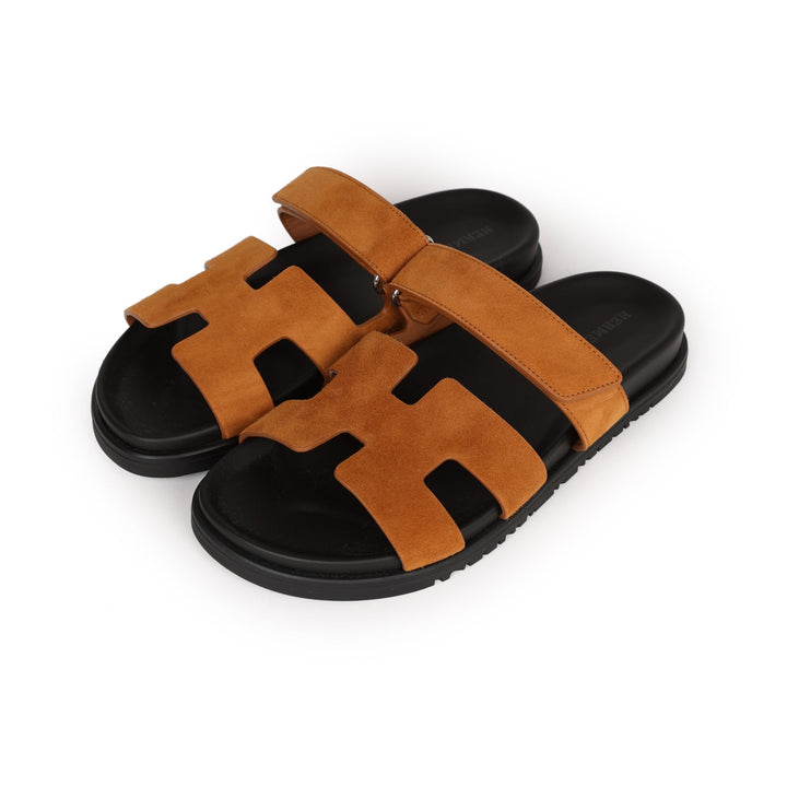 Top quality Hermes Chypre Sandals Kraft Suede 38 EU