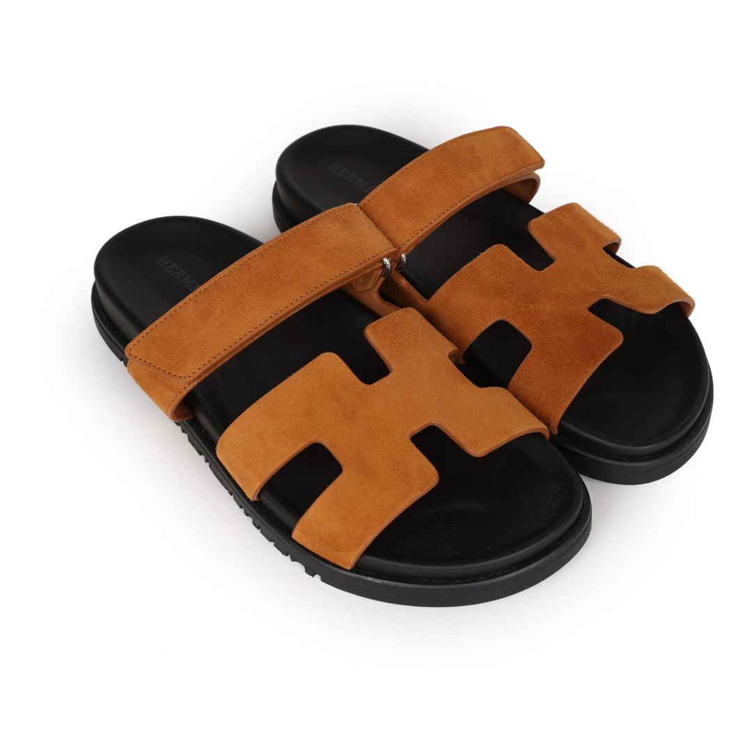 Top quality Hermes Chypre Sandals Kraft Suede 38 EU