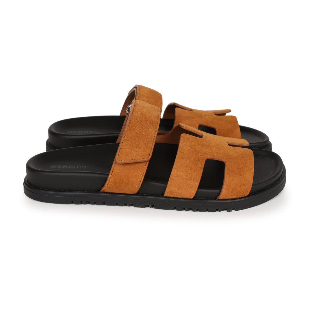 Top quality Hermes Chypre Sandals Kraft Suede 38 EU