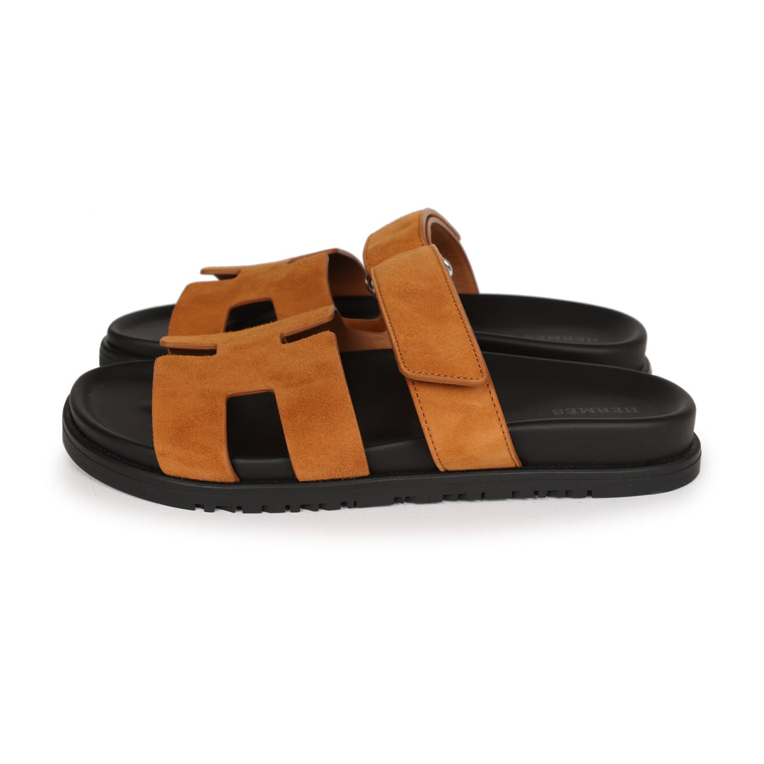 Top quality Hermes Chypre Sandals Kraft Suede 38 EU