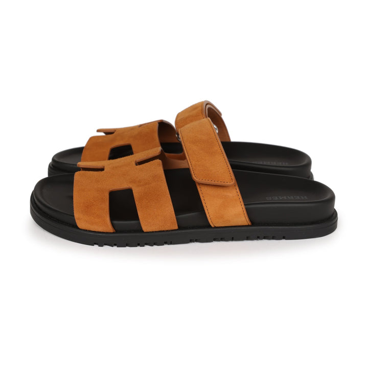 Top quality Hermes Chypre Sandals Kraft Suede 38 EU