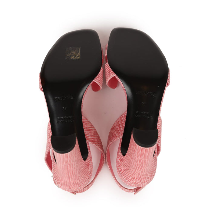 Top quality Hermes Eternite 80 Sandal Rose Jaipur Lizard Palladium Hardware 37 EU