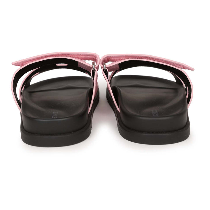 Top quality Hermes Chypre Techno Sandals Pink Matte Alligator Palladium Hardware 38