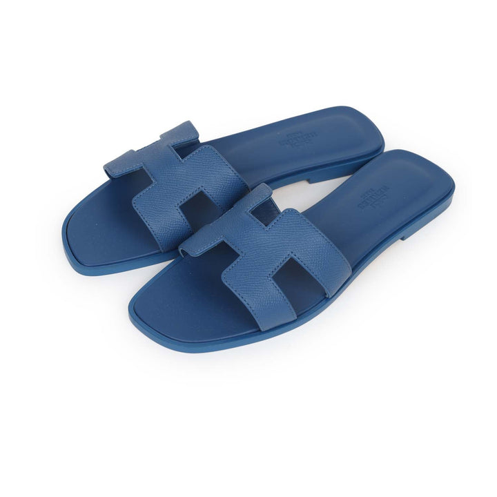 Top quality Hermes Oran Sandal Bleu Bleuet Epsom 38