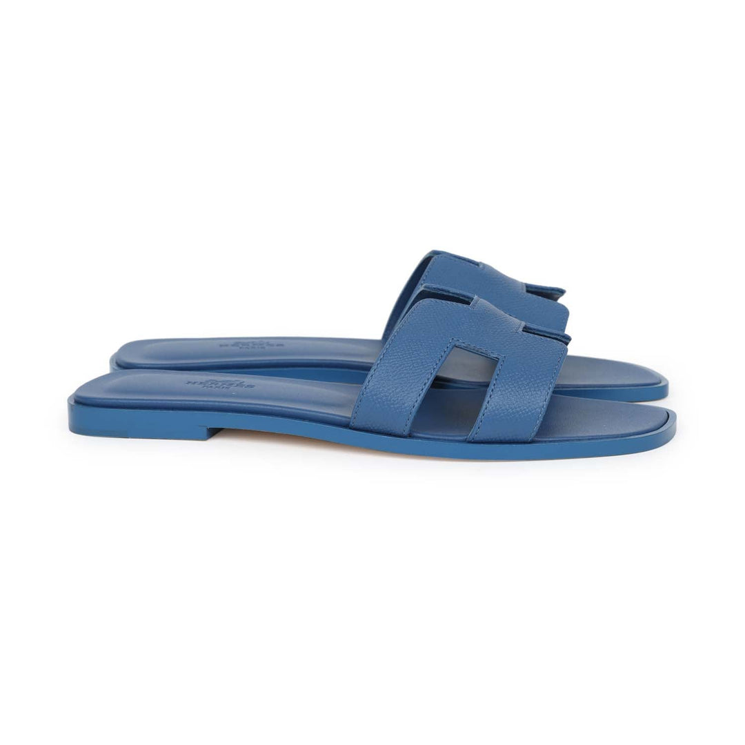 Top quality Hermes Oran Sandal Bleu Bleuet Epsom 38