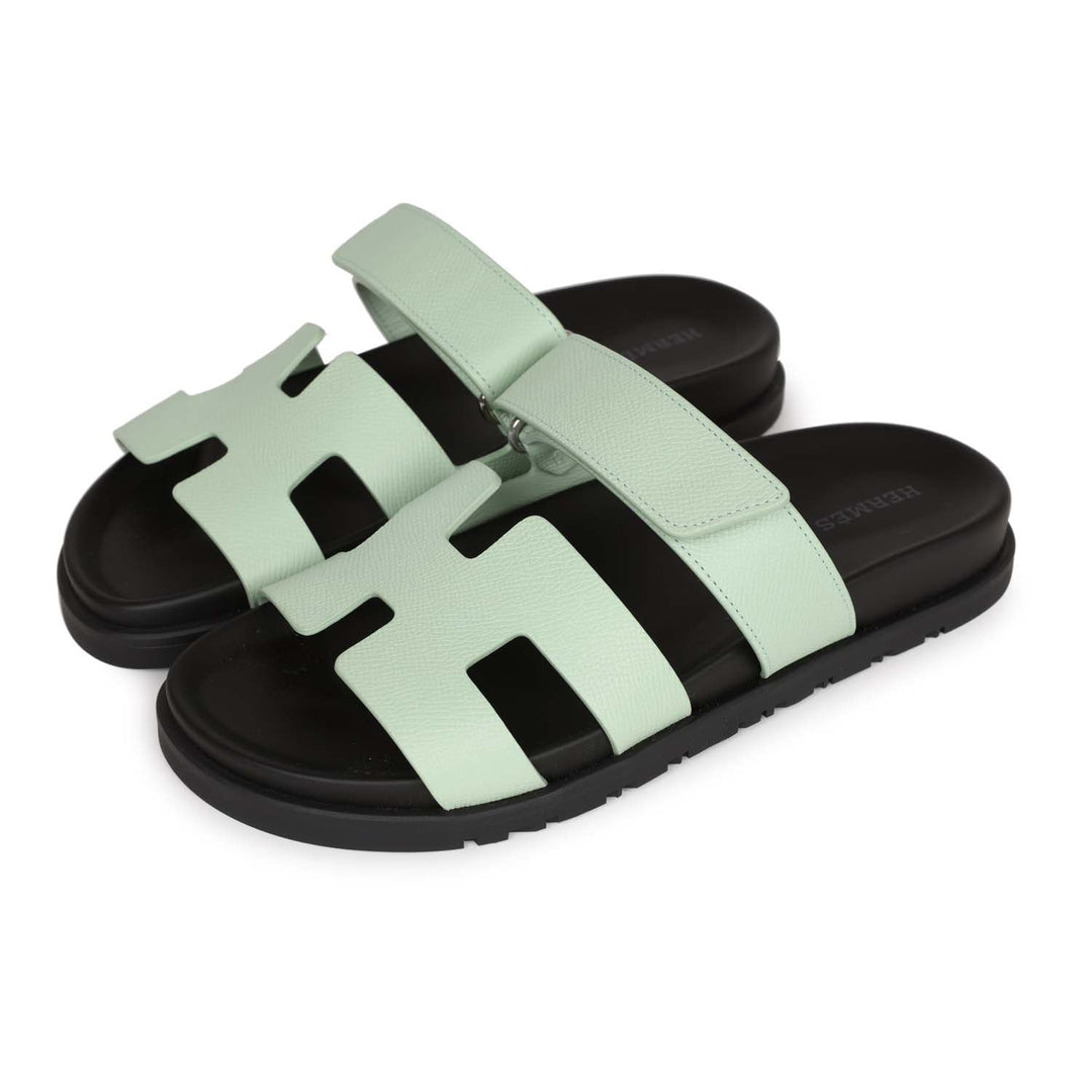 Top quality Hermes Chypre Sandal Vert Jade Epsom Palladium Hardware 37.5