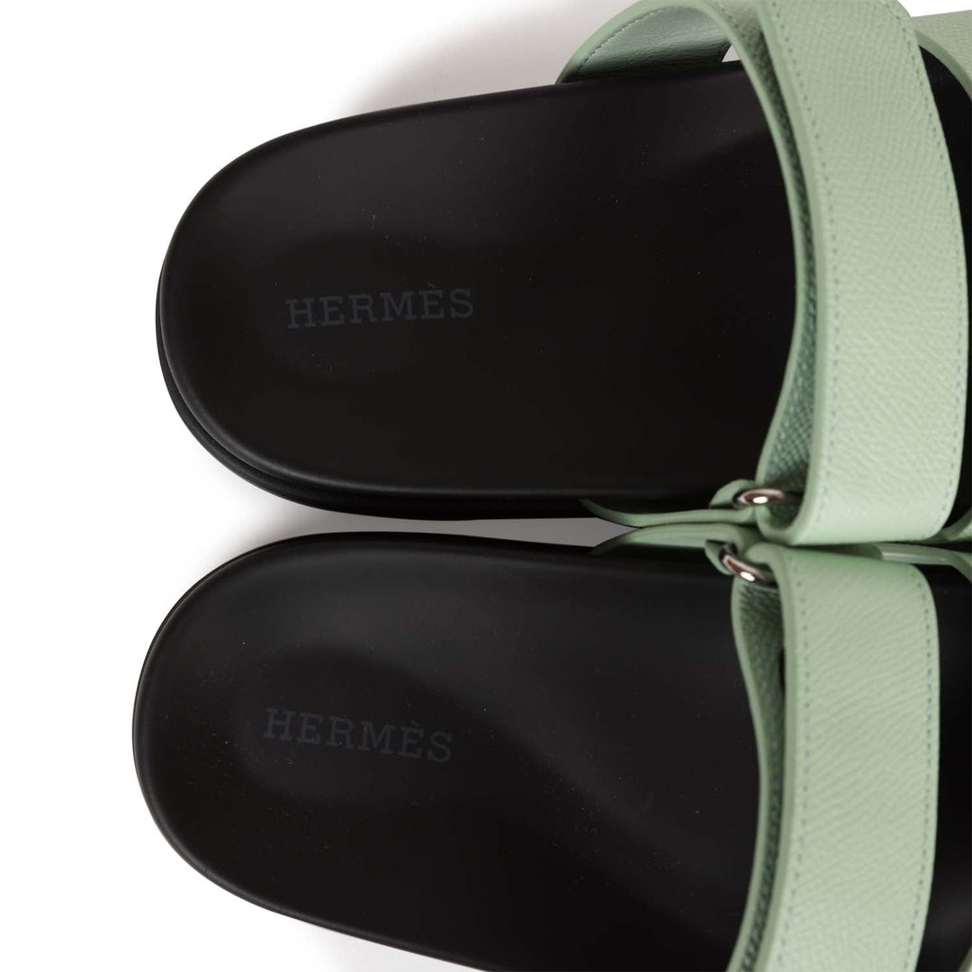 Top quality Hermes Chypre Sandal Vert Jade Epsom Palladium Hardware 37.5